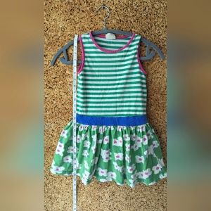 Mini Boden Green Striped Tank Dress
